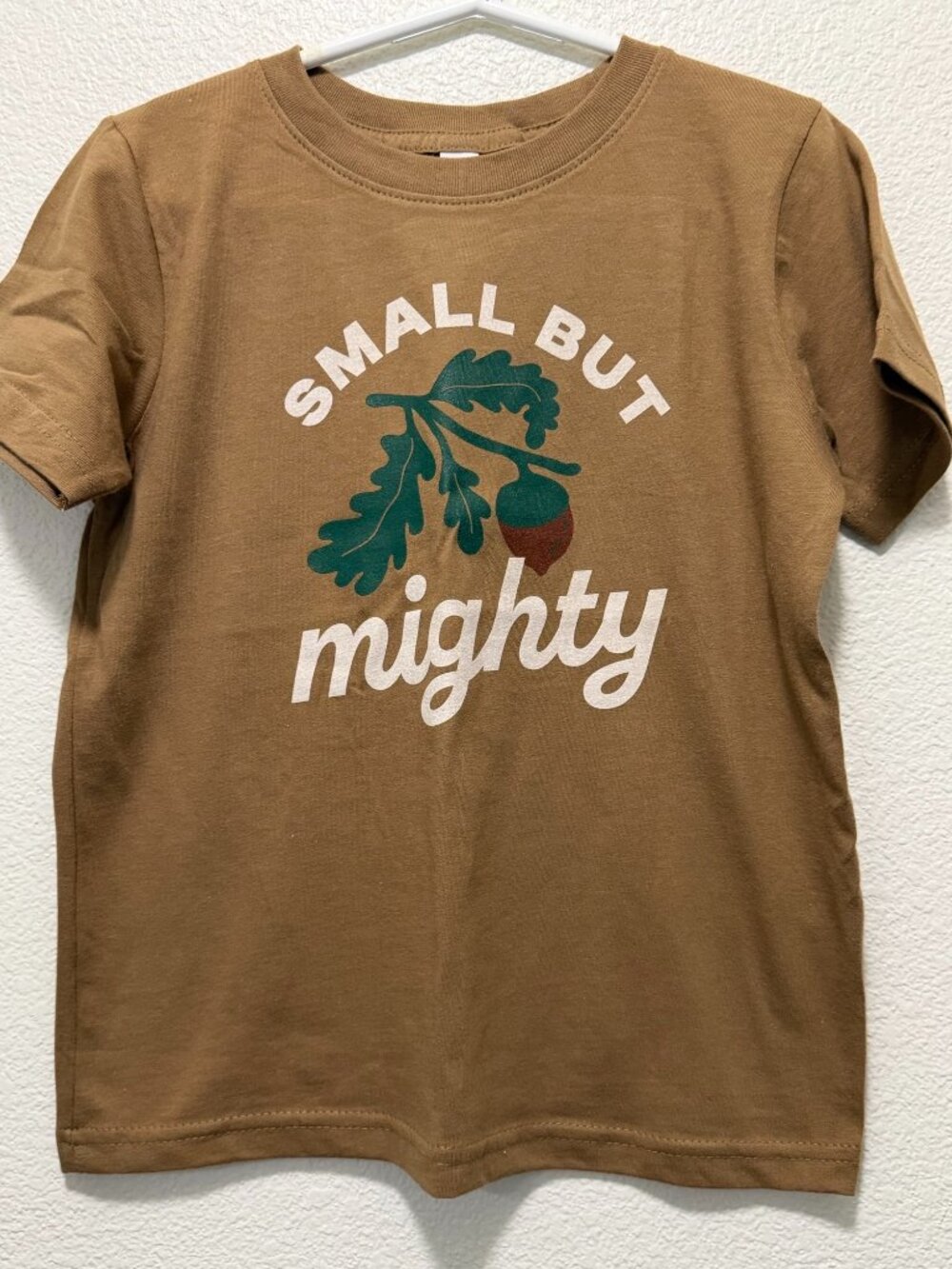 Rabbit Skins brown short sleeve t-shirt, boy's size 5/6